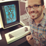 Photograph of the author in his 30's in front of a working Xerox Alto computer from 1973 at the Living Computer Museum in Seattle